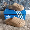 adidas adiFOM Superstar Mules Unisex Beige Slide Slipper - UK 7